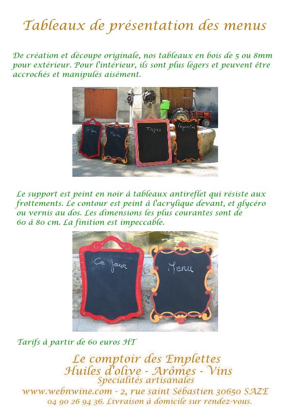 Voici une initiative artistique qui permet de mettre en valeur les menus de votre restaurant